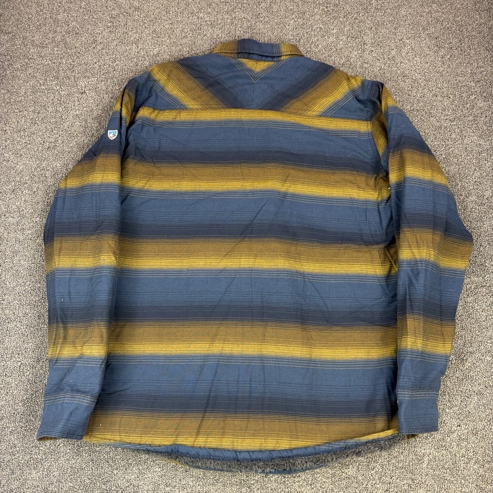 Kuhl Joyrydr Jacket Mens Large Plaid Flannel Sherpa Lined Shacket Button Snap - Picture 11 of 11